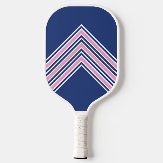 Aangepaste Monogram Naam Initialen Retro Roze Navy Pickleball Paddle (Achterkant)