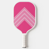 Aangepaste Monogram Naam Initialen Retro Roze Wit Pickleball Paddle (Achterkant)