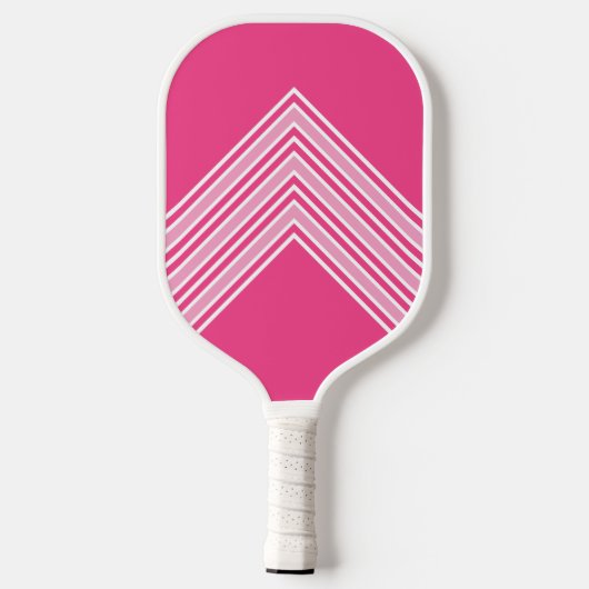 Aangepaste Monogram Naam Initialen Retro Roze Wit Pickleball Paddle (Achterkant)