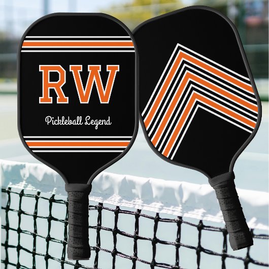 Aangepaste Monogram Naam Initialen Retro Sinaasapp Pickleball Paddle