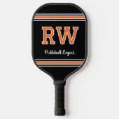 Aangepaste Monogram Naam Initialen Retro Sinaasapp Pickleball Paddle (Voorkant)