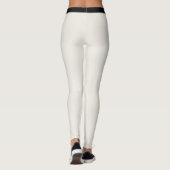 Aangepaste Monogram Naam Klasse Volle Ivoor Cute Z Leggings (Achterkant)