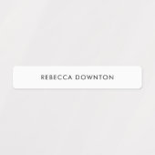 Aangepaste monogram naam Kleding Label zwart op wi (Design 1)