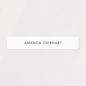 Aangepaste monogram naam Kleding Label zwart op wi (Design 2)