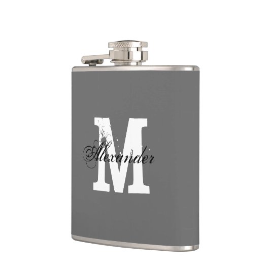 Aangepaste monogram, naam kleine drink heupfles (Links)