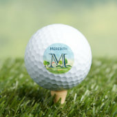 Aangepaste monogram naam landschappelijke baan  golfballen (Insitu Shirt)