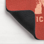 Aangepaste Monogram Naam Leer Kijk Verdrietige Tek Muismat (Hoek)