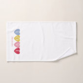 Aangepaste monogram naam liefde hart eenvoudig wit handdoek (Handdoek)