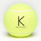 Aangepaste monogram naam Modern Aangepast Tennisballen (Achterkant)