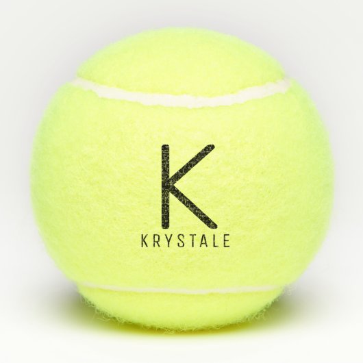 Aangepaste monogram naam Modern Aangepast Tennisballen (Achterkant)
