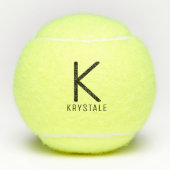 Aangepaste monogram naam Modern Aangepast Tennisballen (Voorkant)