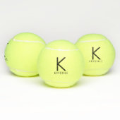 Aangepaste monogram naam Modern Aangepast Tennisballen (Multi)