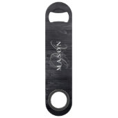 Aangepaste monogram naam Modern Rustic Elegant Speed Flessenopener (Voorkant)