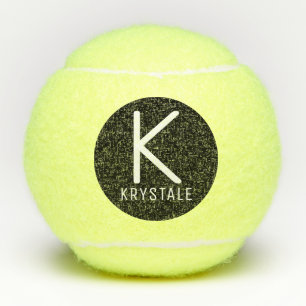 Aangepaste monogram naam Modern Tennis Balls Tennisballen