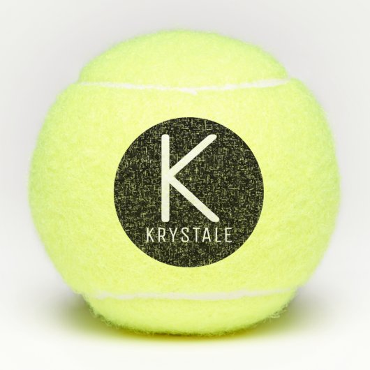 Aangepaste monogram naam Modern Tennis Balls Tennisballen (Voorkant)