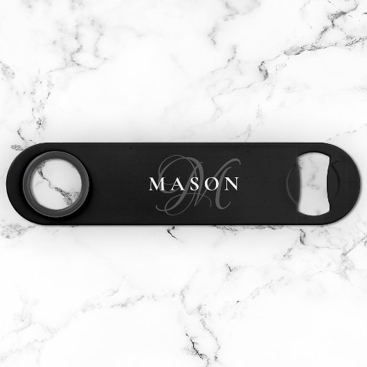 Aangepaste Monogram Naam Moderne Elegante Flesopen Speed Flessenopener