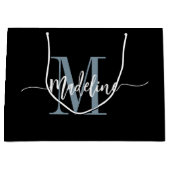 Aangepaste monogram Naam Moderne Manuscript Zwemme Groot Cadeauzakje (Voorkant)