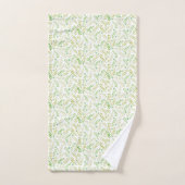 Aangepaste monogram naam Natuur Fern Leaf Pattern Bad Handdoek (Handdoek)
