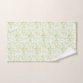 Aangepaste monogram naam Natuur Fern Leaf Pattern Bad Handdoek (Handdoek)