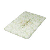 Aangepaste monogram naam Natuur Fern Leaf Pattern Badmat (Gekanteld)