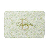 Aangepaste monogram naam Natuur Fern Leaf Pattern Badmat (Voorkant)