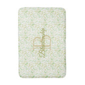 Aangepaste monogram naam Natuur Fern Leaf Pattern Badmat (Voorkant Verticaal)