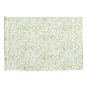 Aangepaste monogram naam Natuur Fern Leaf Pattern Kussensloop (Achterkant-Rechts)