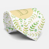 Aangepaste monogram naam Natuur Fern Leaf Pattern Stropdas (Opgerold)