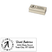 Aangepaste monogram naam professioneel retouradres rubberstempel (Gestempeld)