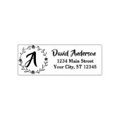 Aangepaste Monogram Naam Professionele Retouradres Zelfinktende Stempel (Design)