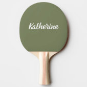 Aangepaste monogram naam Sage Green Tafeltennisbatje (Achterkant)