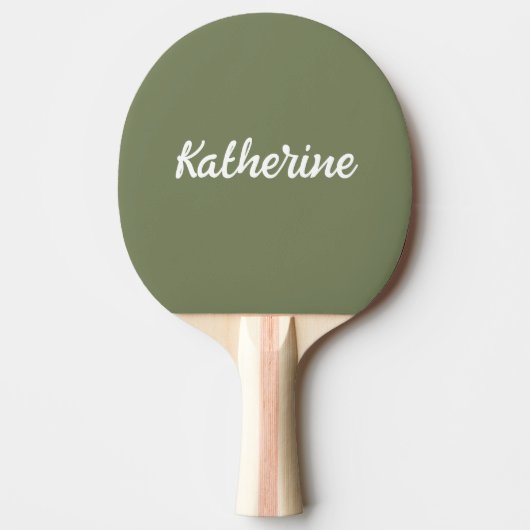 Aangepaste monogram naam Sage Green Tafeltennisbatje (Voorkant)