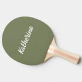 Aangepaste monogram naam Sage Green Tafeltennisbatje (Zijkant)
