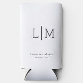 Aangepaste Monogram Naam Seltzer Blikjeskoeler (Voorkant)