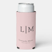 Aangepaste Monogram Naam  Seltzer Blikjeskoeler (Seltzer Voorkant)