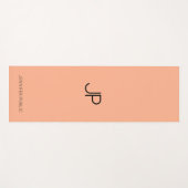 Aangepaste Monogram Naam Sjabloon Coral Peach Fitn Yogamat (Voorkant (horizontaal))