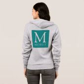 Aangepaste Monogram Naam Vrouwen Voor & Achterzijd Hoodie (Achterkant volledig)