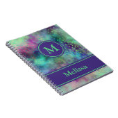 Aangepaste Monogram Naam Wolken en Sterren Notitie Notitieboek (Rechterzijde)