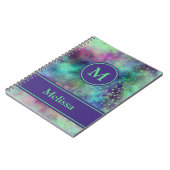 Aangepaste Monogram Naam Wolken en Sterren Notitie Notitieboek (Linkerzijde)