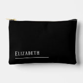 Aangepaste monogram naam, zwart etui (Voorkant)