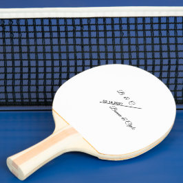 Aangepaste Monogram Namen Datum Stijlvol Tafeltennisbatje