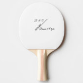 Aangepaste Monogram Namen Datum Stijlvol Tafeltennisbatje (Voorkant)