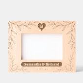 Aangepaste Monogram Namen Trouwfoto Gepersonalisee Gegraveerde Lijstjes (Voorkant)