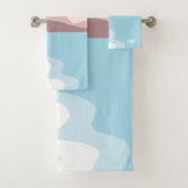 Aangepaste monogram Natuur illustratie Bad Handdoek (Insitu)