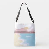 Aangepaste monogram Natuur illustratie Crossbody Tas (Achterkant)