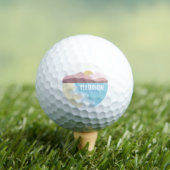 Aangepaste monogram Natuur illustratie Golfballen (Insitu Shirt)