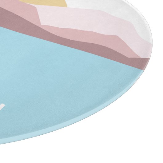 Aangepaste monogram Natuur illustratie Snijplank (Hoek)