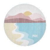 Aangepaste monogram Natuur illustratie Snijplank (Voorkant)