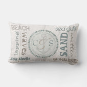 Aangepaste monogram Nautical Beach Wood Pillow Kussen (Achterkant)