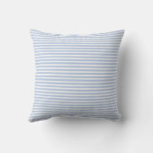 Aangepaste monogram Nautical Stripes | Blauw wit Kussen (Achterkant)